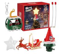 Christmas Tree Topper, Rotating Treetop Ornament with LED Light and Music, 1 Piece, Festive Illuminated Decoration for Winter Holiday Decor, Christmas Parties, Home Celebrations, Family Gatherings