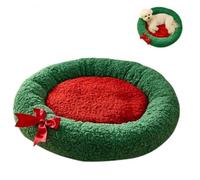 Christmas Tree Triangle Cat Cave Bed, Removable and Washable Warm Closed-Off Pet Bed for Cats and Small Dogs to Sleep, Nap, Hide, and Play