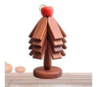 Christmas Trivet - Walnut Wood Tree Shaped Heat Resistant Coaster