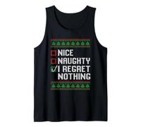 Christmas Ugly Sweater Nice Naughty I Regret Nothing Débardeur
