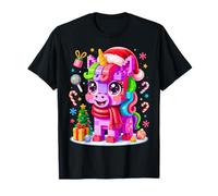 Christmas Unicorn Master Builder Building Bricks Blocks Toy T-Shirt