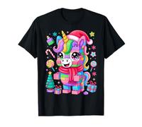 Christmas Unicorn Master Builder Building Bricks Blocks Toy T-Shirt