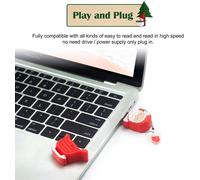 Christmas USB Flash Drive 16GB (Pack of 5) New Year Gifts for Family and Friends,USB Memory Sticks Cute Santa Snowman Snowman Christmas Tree Styles Pendrive