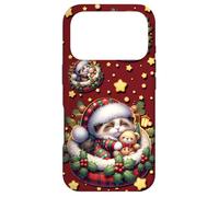 Christmas Vibes for Cat Lover with Mistletoe Winter Kitten Coque pour iPhone 17 Pro