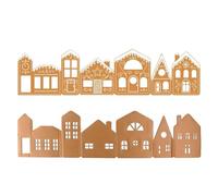 Christmas Village - Foldable with String Lights, Festive Gingerbread House Decor | Warm Ambient Lighting, Easy to Assemble Design, Adds Holiday Charm, Ideal for Home, Kitchen, Bedroom, 99x25cm