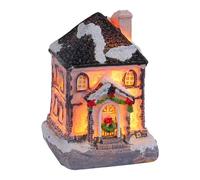 Christmas Village Houses - LED Miniature Cottage Figures, Resin Light-Up Christmas Decor 5-6x4-6cm | Atmospheric Night Lighting For Desktop, Coffee Table, Dining Table, Fireplace, Closet, Holiday Deco