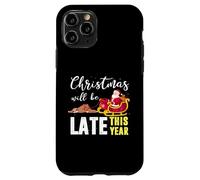 Christmas Will be Late This Year Paresseux Père Noël Coque pour iPhone 11 Pro