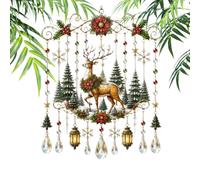 Christmas Windchimes, 2D Acrylic Holiday Decorations | Porch Windchime Sun Catcher for Home Outdoor Garden Yard Porch Patio Balcony Living Room Bedroom Window Holiday Party