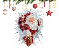 Christmas Window Clings, Large Crack Effect Glass Stickers, Reusable Winter | Crack Effect Window Decals, Reusable Design Creates A Festive Glass Display for Bedrooms, Kitchens, Offices, Doors, and Party