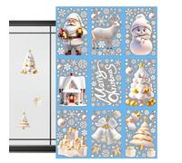 Christmas Window Decals | Versatile Santa Claus Cute Decals | Cartoon Santa Clings Seasonal Décor | For Party Holiday Winter Glass Wall Door Bedroom Kitchen Office School Farmhouse