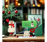 Christmas Window Ornaments | Christmas Tree Button Ornament Kits - Handmade Button Snowman Decorating Kit for Holiday Patio Courtyard Outdoor Indoor Lawn Garden Porch Parties