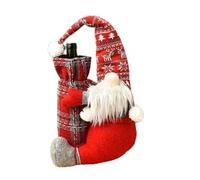 Christmas Wine Bottle Covers Bag Holiday Santa Claus Champagne Bottle Cover Red Merry Christmas Table Decorations for Home (Color : B Size (A