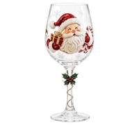 Christmas Wine Glass Gift Box Set, 2D Peinte Ensemble De Verres | Coffret De Verres À Vin De Noël 2D Peints, 6 Motifs De Saison Et Bases Flocon, Pour Vos Repas En Fête