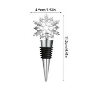 Christmas Wine Saver Bottle Stopper - Reusable Metal Wine Sealer with Snowflake Design, Ideal for Champagne, Beer, Liquor, Home, Bars, Restaurants, Camping, Holiday Parties, and Special Occasions