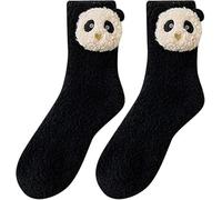 Christmas Winter Fuzzy Animal Slipper Socks,3D Animal Cartoon Socks Warm,Funny Cute Soft Coral Fleece Fluffy Plush(Panda)