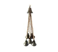 Christmas Witch's Bell Metal Wind Chime Wind Chimes Hanging Ornaments, Protection Bell for Porch, Home, Garden, Xmas Window Decoration, Bronze