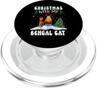 Christmas with My Bengal Cat Kitty Funny Xmas PopSockets PopGrip pour MagSafe