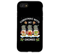Christmas with My Gnomies Nain de Noël Blanc Buffalo Plaid Coque pour iPhone SE (2020) / 7/8