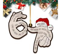 Christmas Wooden Decor - 67-Number-Shaped Festive Pendant | Christmas Tree Ornaments For Holiday Party, Birthday Celebration, Or Seasonal Decoration On Window, Door, Wall | Add Charming Festive Spirit