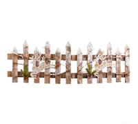 Christmas Wooden Tree Fence 100cm White Reindeer Decor | Wood, Iron, Plastic Build, Rustic Nordic Design, Pre-assembled, Fits Tree Bases, pour windows, Homes, Hotels