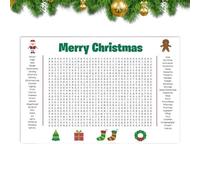 Christmas Word Puzzle Poster, 36x24-Inch Seasonal Party Interactive Family Game for Holiday Fun, Size Christmas Word Search Game with Clear Readable Design, Puzzle Poster for Indoor Outdoor