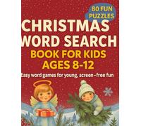 Christmas Word Search Book for Kids Ages 8-12: Easy word games for young, screen-free fun