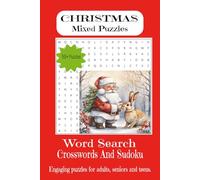 Christmas Word Search Christmas Crosswords Sudoku Puzzle Book: Word Searches and Crosswords with Easy to Read Print about Christmas. Bonus Sudoku | ... Gift for Vacation, Holidays and Free Times.