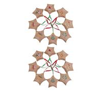 Christmas Wrapping Boxes - Festive Tree Containers for Holiday Present | 16-Piece Reusable Design with Decorative Style, Cookie Candy Chocolate Goodie Storage, Party Favors Stocking Stuffers