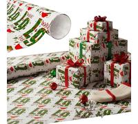 Christmas Wrapping Paper Roll Funny 67 ChristmasGift Wrap, Tear- Paper for Holiday Christmas Decoration 70.87x19.69 inch (White)