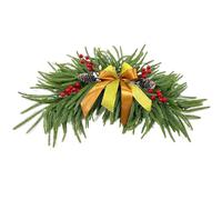 Christmas Wreath - Artificial Front Door Decoration with Red Berries Bow, Large Pine Holiday Wreath, Easy to Accent, Seasonal Accessories for Outdoor Porch Wall Mantel Living Room Workplace Party