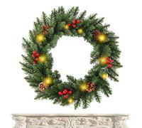 Christmas Wreath | Artificial Holiday Decoration with LED Lights