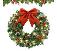 Christmas Wreath, Christmas Door Decorations, Small Lighted Ornament, Entrance Door Feature, House Inside Component, Outdoor Fence Party Accessory, Residence Commercial Building Unit.