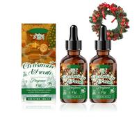 Christmas Wreath Fragrance Oil, Christmas Essential Oil pour la fabrication de savon, huiles essentielles pour diffuseur, senteurs de Noël pour la maison, huile parfumée pour bougie (120ml, 2pc)
