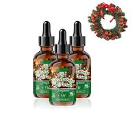 Christmas Wreath Fragrance Oil, Christmas Essential Oil pour la fabrication de savon, huiles essentielles pour diffuseur, senteurs de Noël pour la maison, huile parfumée pour bougie (120ml, 3pc)