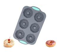 Christmas Wreath Ice Mold - 6-Cavity Silicone Tray for Festive Ice Cubes, Cocktails & DIY, Easy Release & Reusable (Whirlwind)