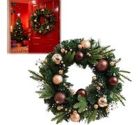 Christmas Wreath Outdoor, 17.72x17.72x9.84 inches Holiday Decorative Keepsake Garland, Christmas Winter Wreaths for Front Door Porch Garage Indoor Window Wall House Wedding Fireplace
