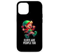 Christmas Xmas Elves are People Too Funny North Pole Design Coque pour iPhone 12/12 Pro