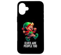 Christmas Xmas Elves are People Too Funny North Pole Design Coque pour iPhone 16 Plus