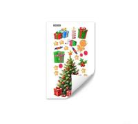 ChristmFor as WFor All Stickers avec motifs festifs, MFor ade from Long LFor asting PVC, Convient pour la décoration, pour les murs de la maison, pour tous, pour et autres SurfFor aces