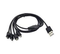 Christol Câble de Chargement USB 4 en 1 USB mâle vers Micro USB mâle Câble de Chargement Micro USB Cordon répartiteur Total 1 mètre de Long 75 cm Ligne Principale 25 cm Ligne secondaire
