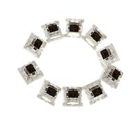 Christol Gateron MX Switches Marron pour Clavier Mécanique Compatible Cherry MX Boîtier Transparent 10 Pièces