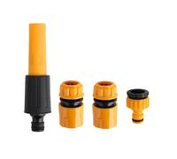 Christol Kit de raccordement de tuyau d'arrosage universel en plastique - Buse de pulvérisation - Embout de tuyau - Bouchon d'eau rapide 2 en 1 - Adaptateur de robinet universel en plastique