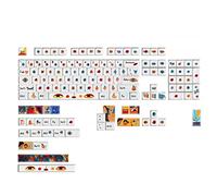 Christol Lot de 136 touches XDA PBT pour clavier mécanique Cherry MX Switch Coloration Graffiti