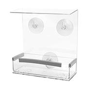 Christol Mangeoire à Oiseaux Acrylique pour Oiseaux de Compagnie Mangeoire à graines Plateau pour inséparables Pinsons Canaries Hamsters Mangeoire à volaille Récipients d'alimentation de semences