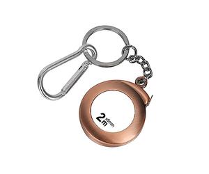 Christol Porte-clés mètre ruban fonctionnel Mini mètre ruban rétractable porte-clés 2 m de long en acier inoxydable durable