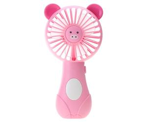 Christol Ventilateur de poche Mini ventilateur de poche ventilateurs d'animaux de dessin animé mignons lames en mousse souple alimenté par batterie pour étudiant Panda chaton Mini ventilateur portable