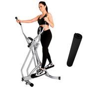 Christopeit Crosstrainer Walker Pliable, vélo elliptique pour la Maison, jusqu'à 100 kg, Ordinateur LCD, Peu encombrant, Compact, Silencieux, Tapis de Protection pour Le Sol INCL.