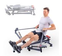 Christopeit Rameur Accord Black Pliable avec Système de Résistance Hydraulique, Écran LCD, Appareil de Fitness pour Entraînement Complet à Domicile