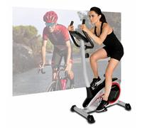 Christopeit Sport Vélo d'appartement AL 1 argent - 8-étapes, jusqu'à 150 kg de poids, 9 kg système de freinage magnétique, écran LCD