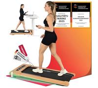 Christopeit Walking Pad 4.2 - tapis de course ultrafin (11 cm), jusqu'à 6 km/h, 7 programmes, écran LED, télécommande, Bluetooth, mesure du pouls, compatible avec Kinomap/Zwift/Fithome, jusqu'à 120 kg